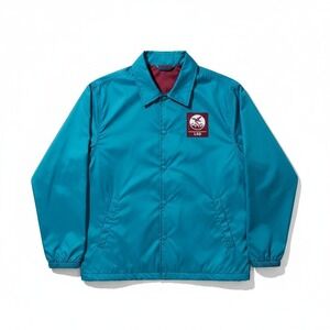 LRG Coaches Jacket XL Teal Blue Fleece Lined Lifted Research Group Windbreaker